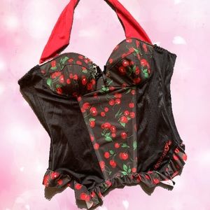 Cherry corset bra!